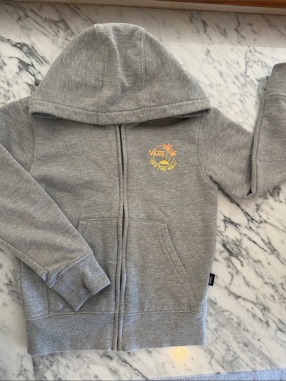 VANS Zip Up Hoodie Sweatshirt - Heather Gray